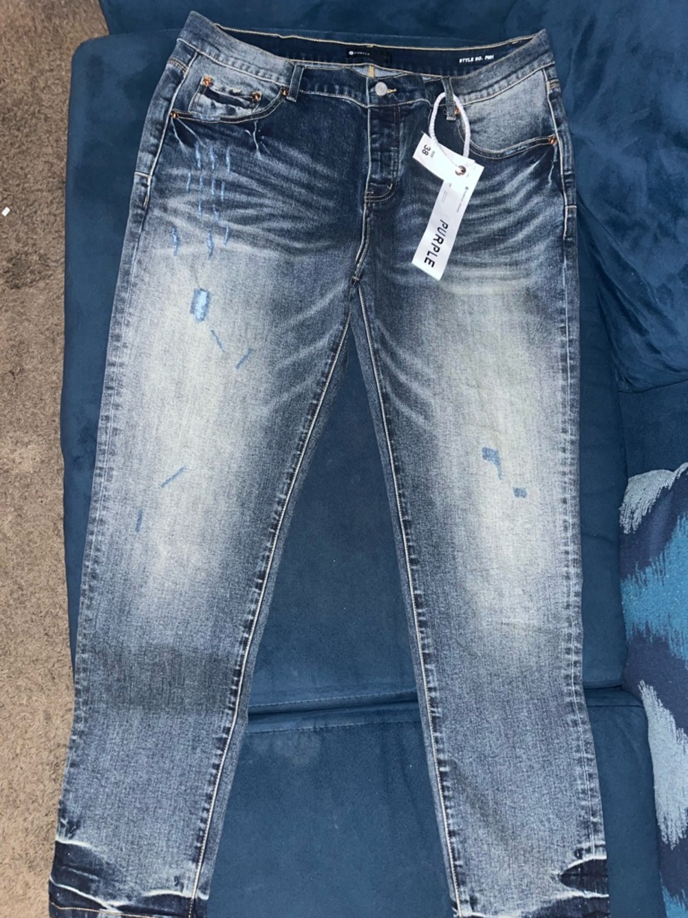 PURPLE Branded Light-Medium Blue Wash Jeans
